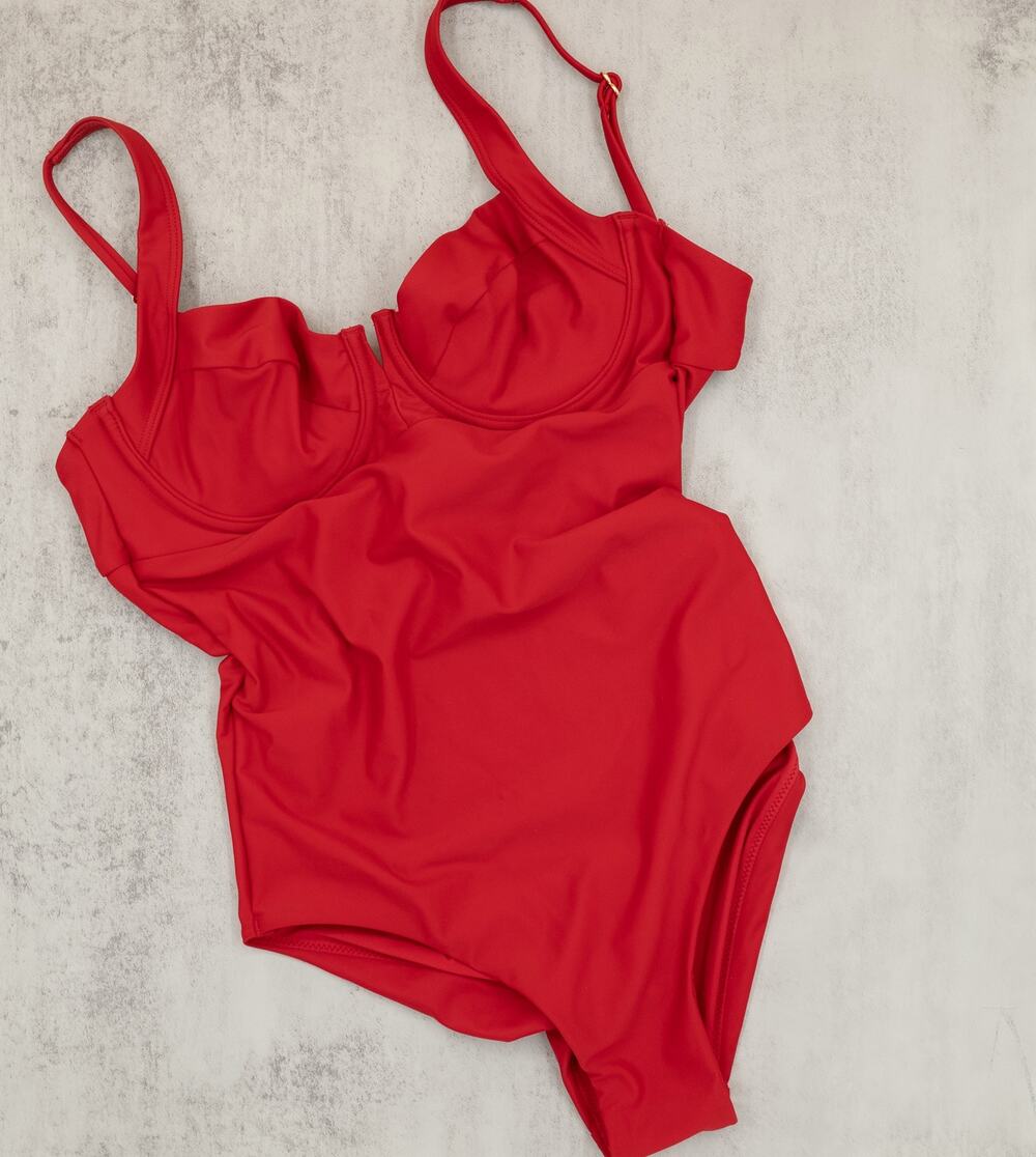 Quince Red One-Piece Swimsuit NWT Size Small